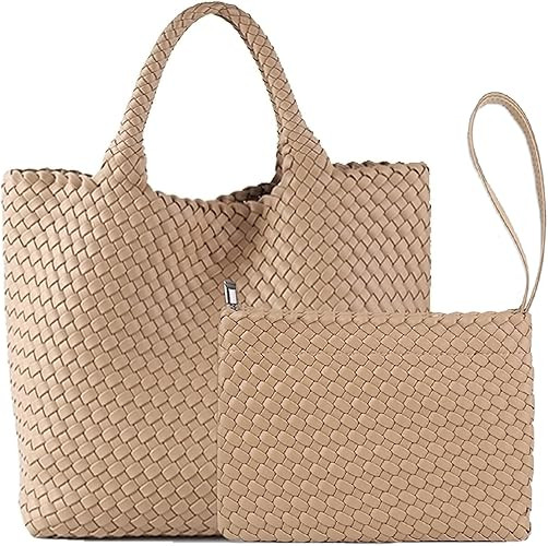 JINMANXUE Fashion Woven Bag Shopper Bag Travel Handbags and Purses Women Tote Bag Large Capacity ... | Amazon (US)