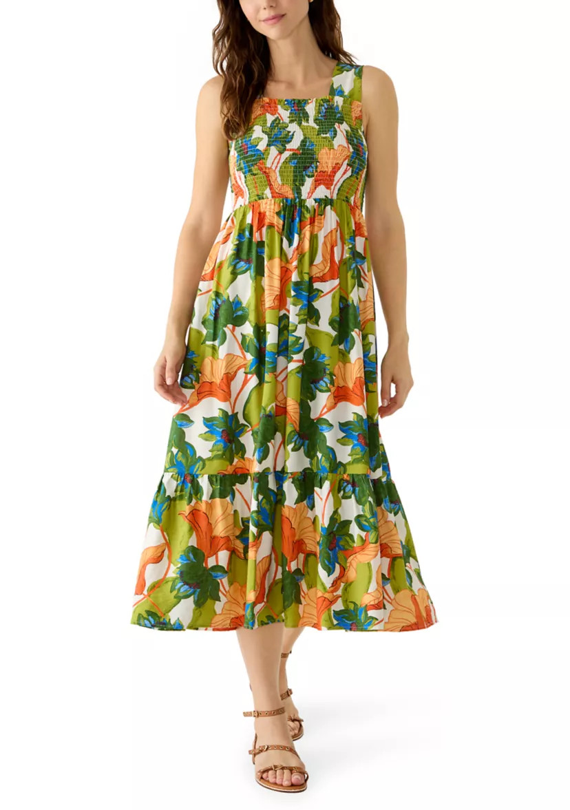 Women's Sleeveless Smocked Midi Dress | Belk