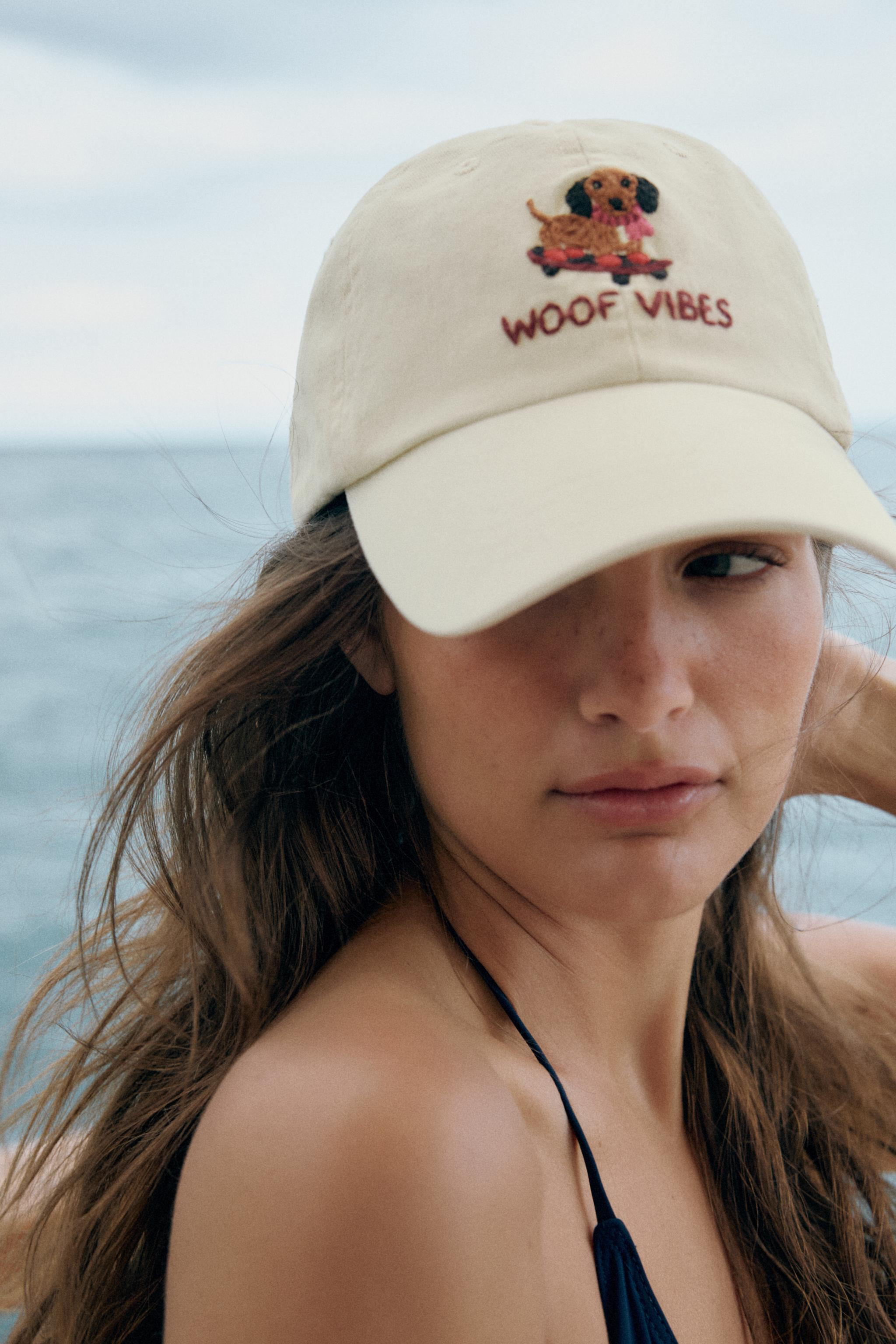 EMBROIDERED DOG TWILL CAP | Zara US