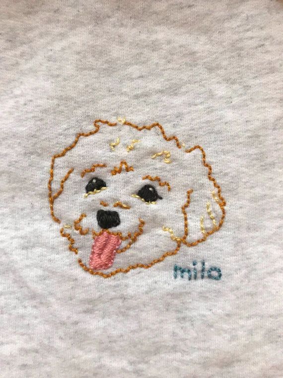 Custom Pet Hand Embroidered Crew Neck Sweatshirt | Etsy | Etsy (US)