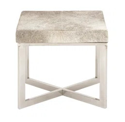 Mercer41 Ravenden Stainless Steel Hide Stool | Wayfair Professional