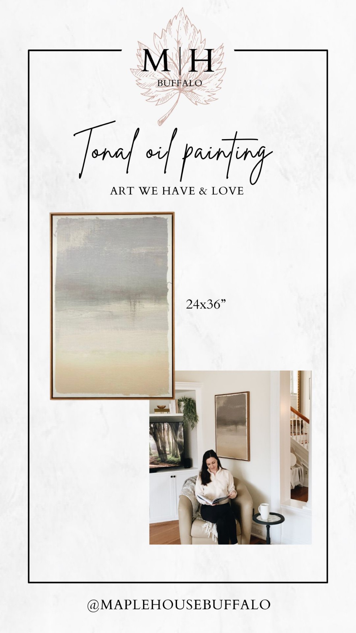 Tonal oil painting framed on canvas - living room artwork - bedroom artwork 

#LTKhome #LTKstyletip #LTKFind