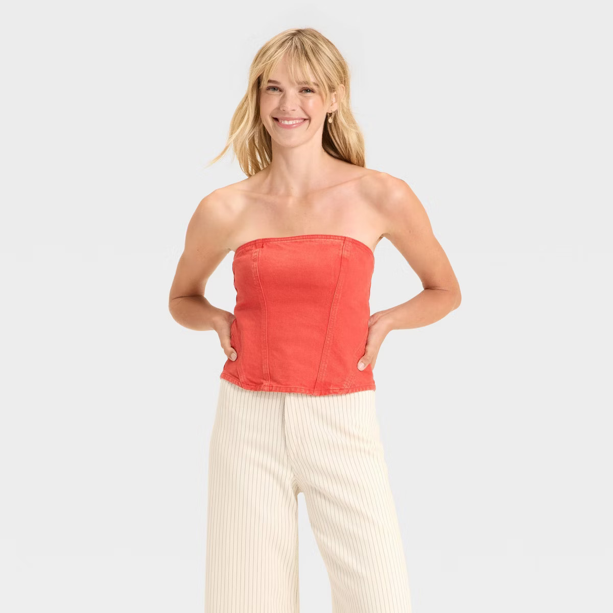 Women's Denim Corset Tube Top - Universal Thread™ | Target