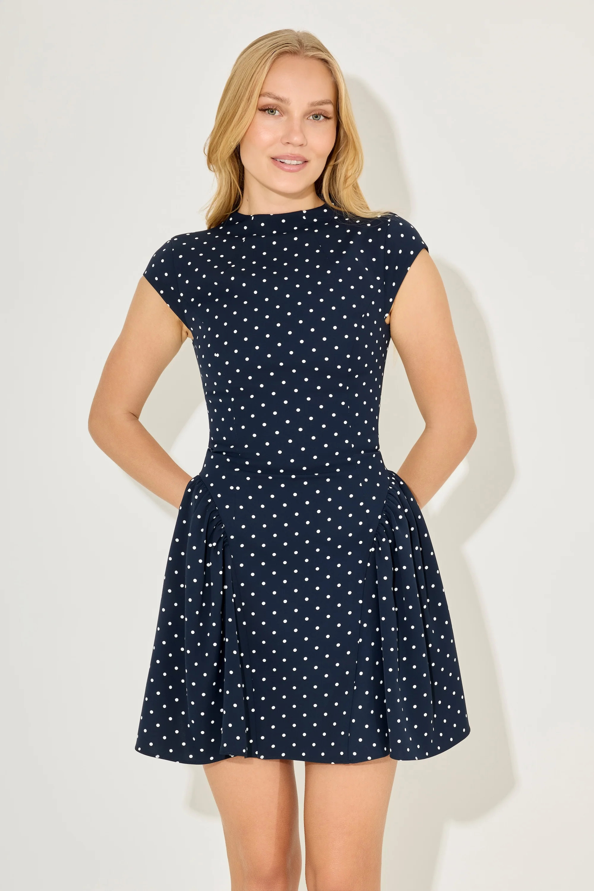 Cap Sleeve Gathered Mini Dress | Odd Muse