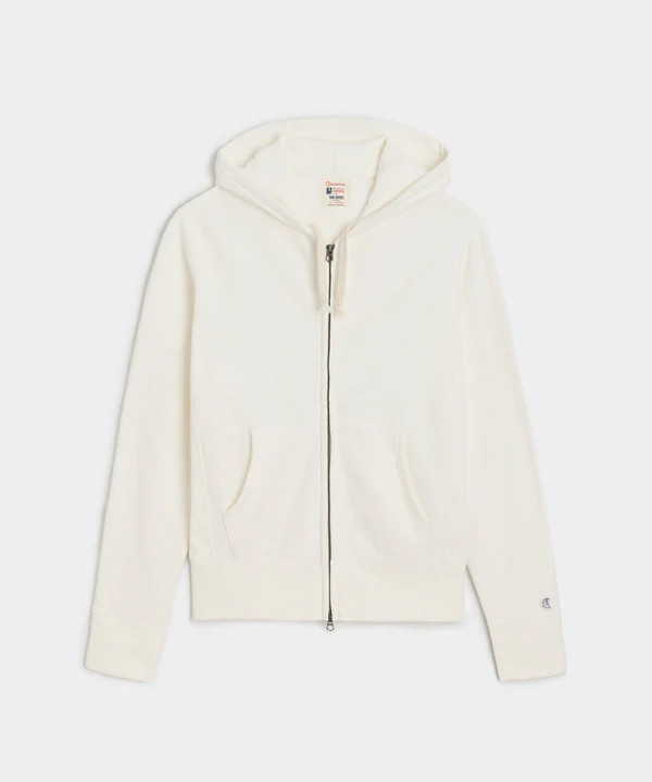 Champion Midweight Full Zip Hoodie in Bisque | Todd Snyder