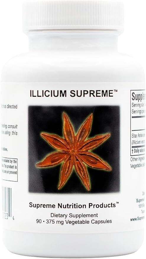 Supreme Nutrition Illicium, 90 Pure Star Anise Vegetarian Capsules | Amazon (US)
