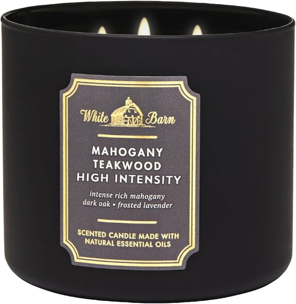 Bath & Body Works White Barn 3-Wick Candle in Mahogany Teakwood High Intensity, Scented | Amazon (CA)
