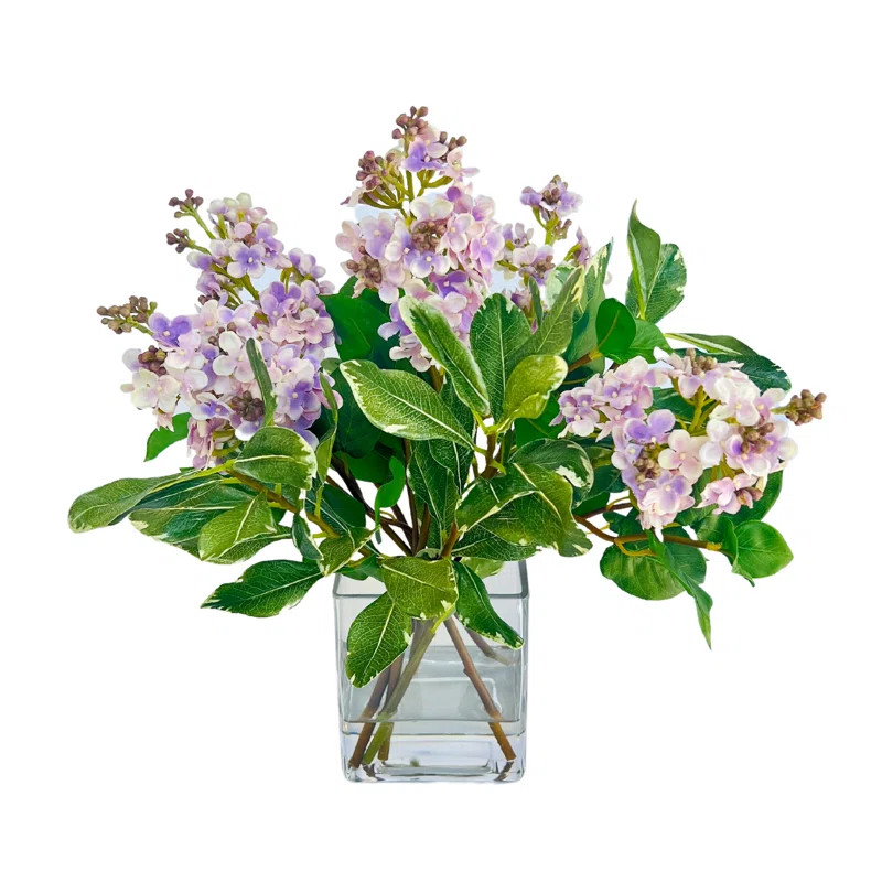 Primrue Lilac Floral Arrangement in Vase | Wayfair | Wayfair North America