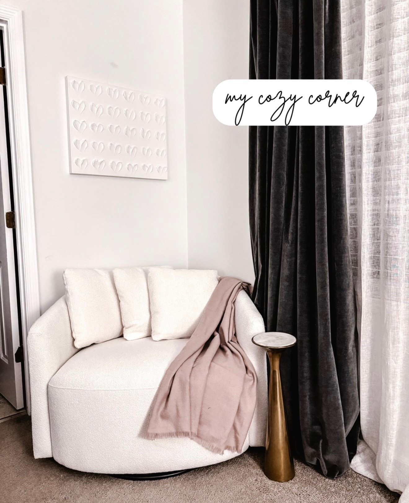Creating a calm, cozy moment with layered neutrals, plush textures, and warm accents 🤍
The kind of corner you never want to leave

Amie Pagan, drew boucle chair, Walmart, cozy corner, west elm side table 

#LTKHome