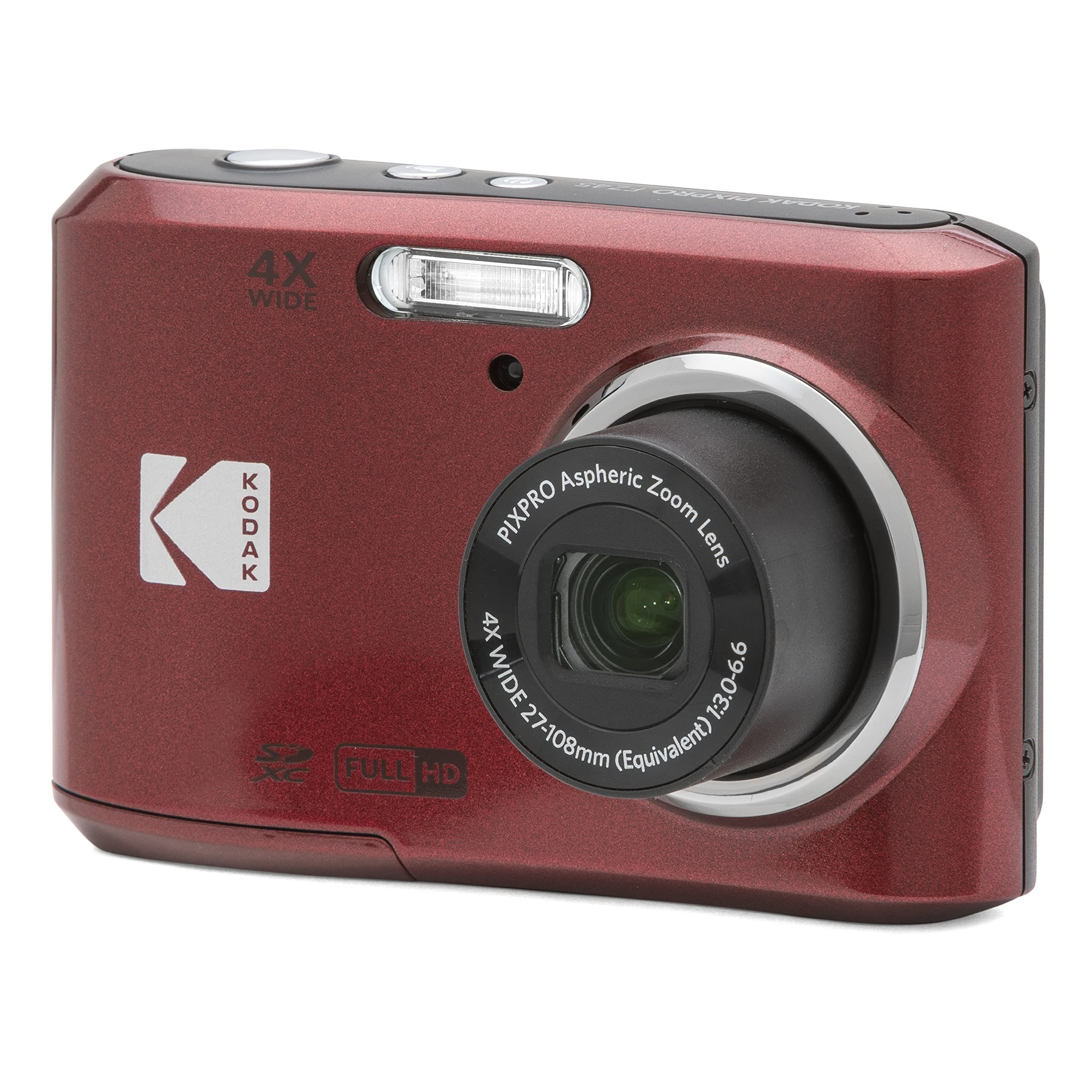 KODAK PIXPRO Friendly Zoom FZ45-RD 16MP Digital Camera with 4X Optical Zoom 27mm Wide Angle and 2... | Amazon (US)