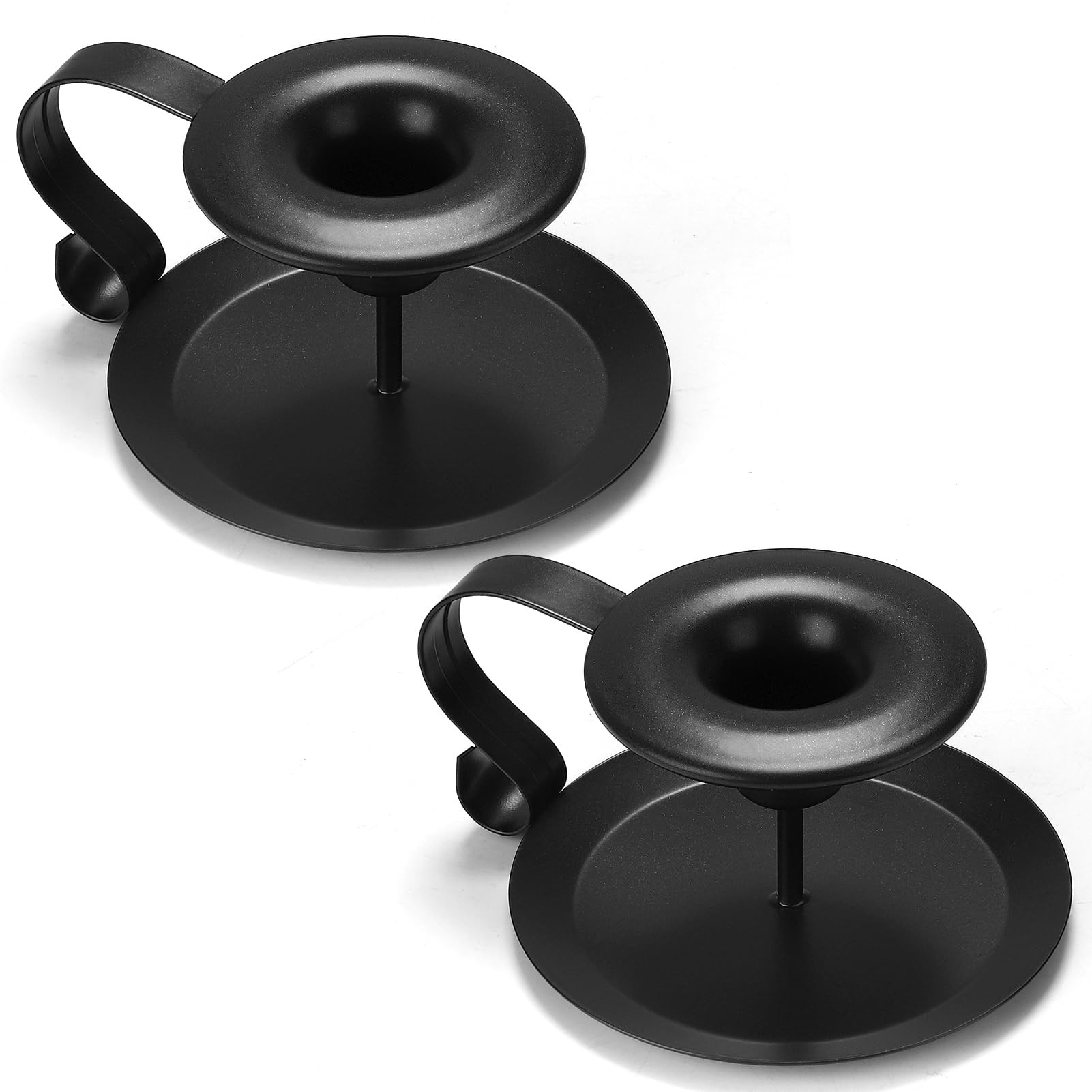 Candle Holder, Taper Candle Stick Holder, 2 Pack Candle Stick Holder, Black Candlestick Holders (... | Amazon (US)