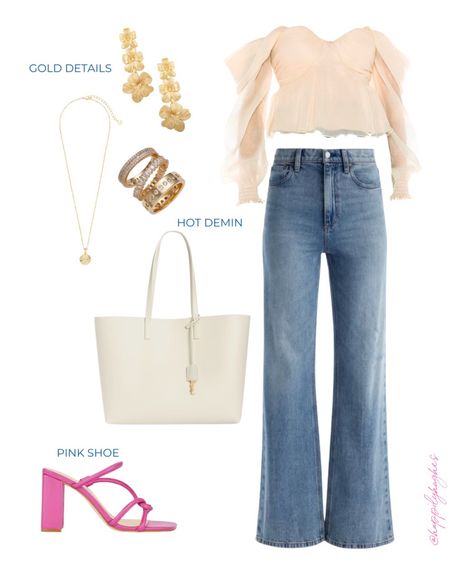 Cute spring outfit with a bright pink shoe 

#LTKstyletip #LTKshoecrush