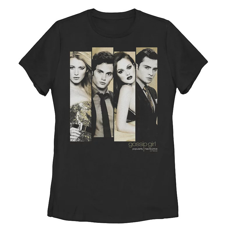 Juniors' Gossip Girl Quartet Of Gossip Tee, Girl's, Size: XXL, Black | Kohl's