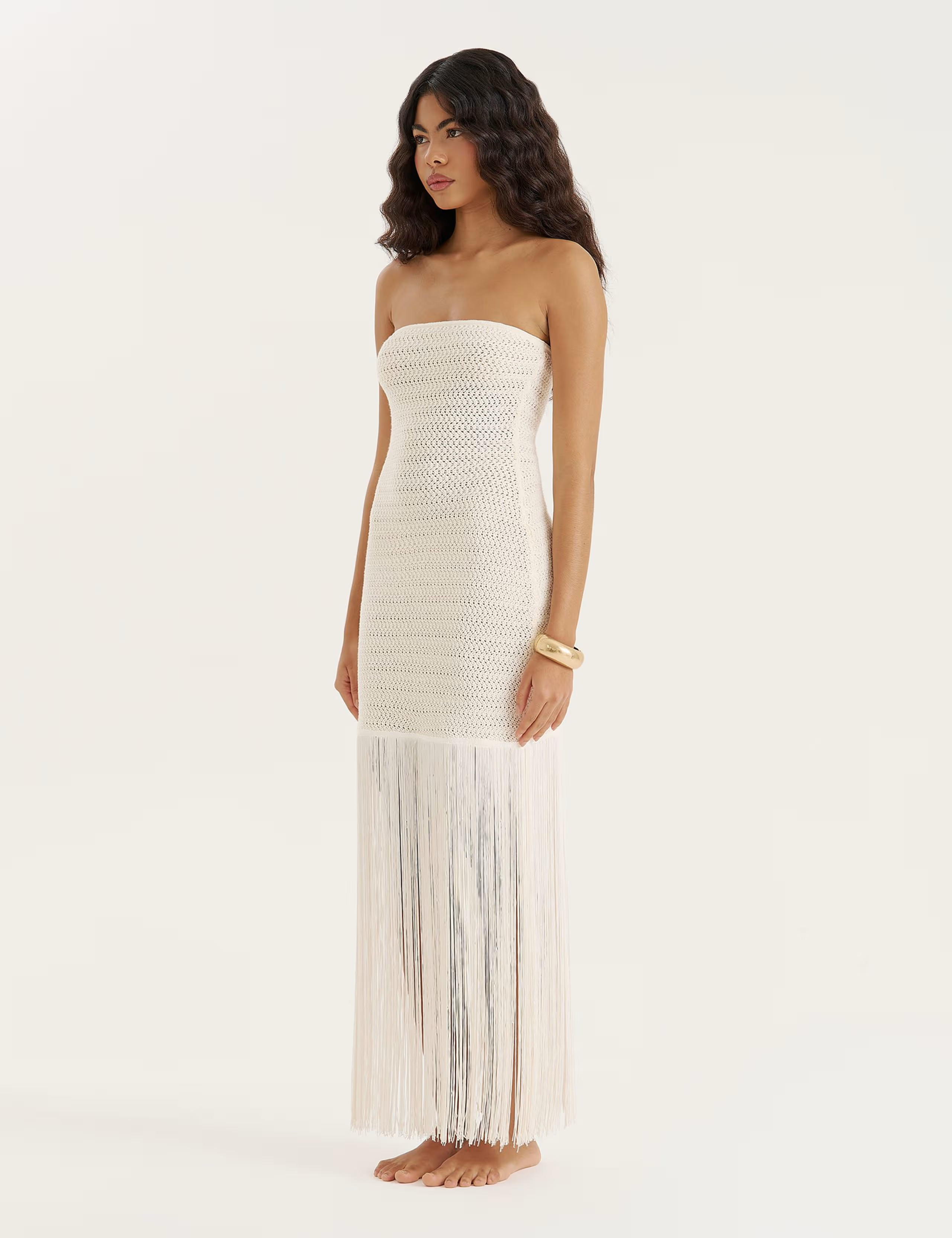 Cotton Rich Knitted Bandeau Beach Dress | Marks & Spencer (UK)