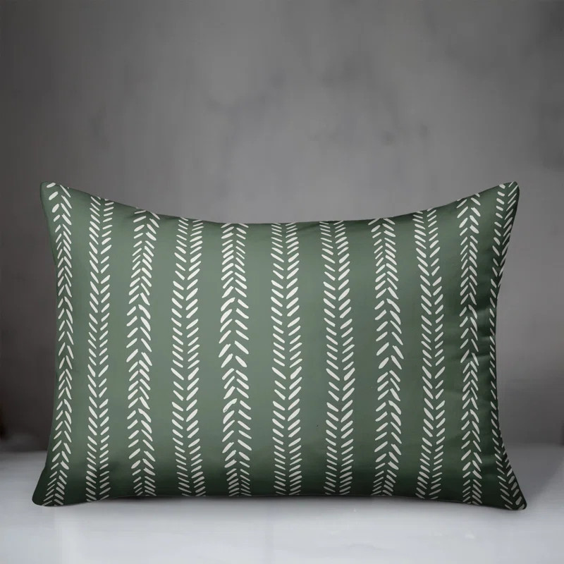 Krupa Striped Indoor/Outdoor Reversible Throw Pillow | Wayfair North America