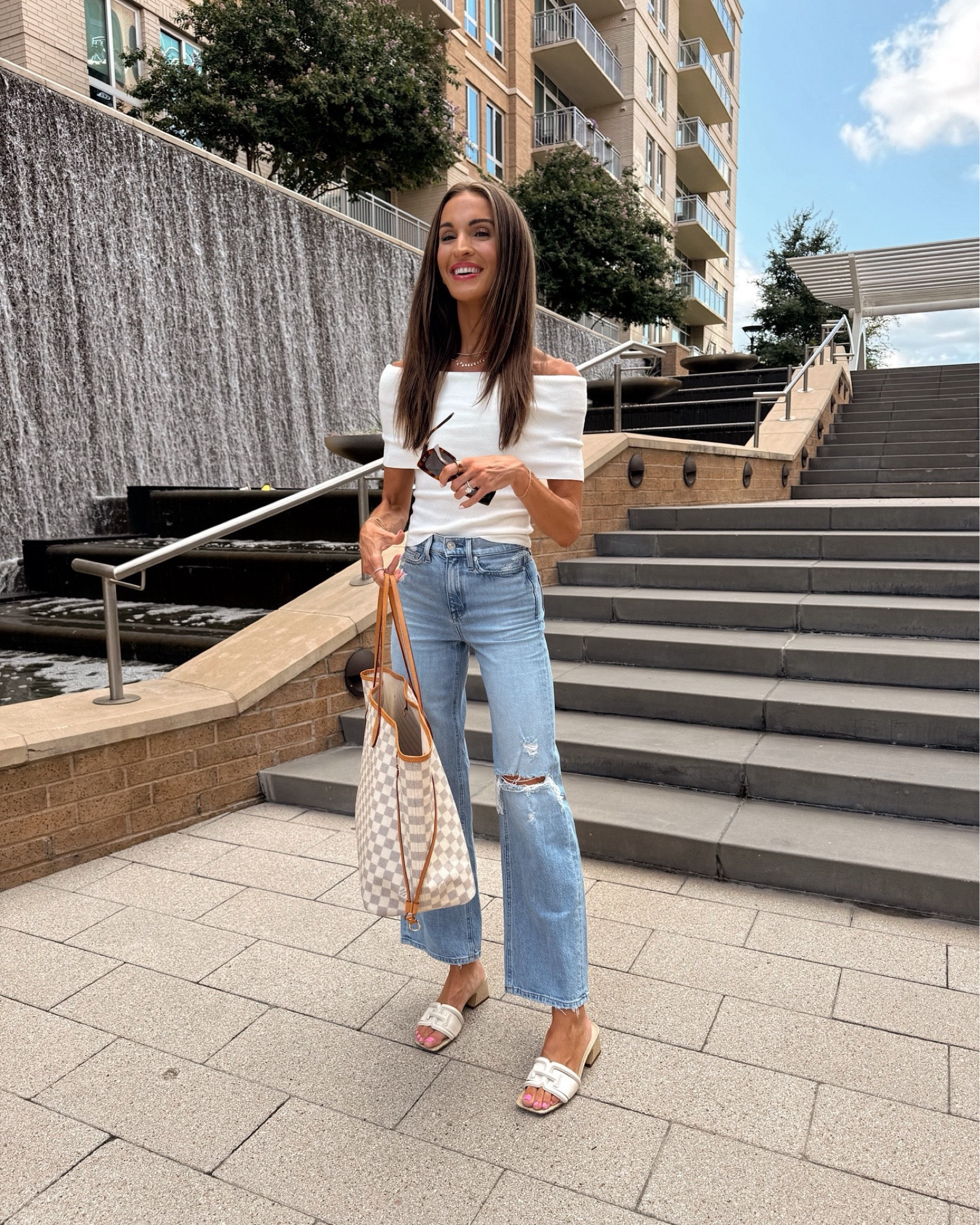 casual dinner outfit 🤍 these jeans are seriously the BEST!😍 run tts 

#LTKStyleTip