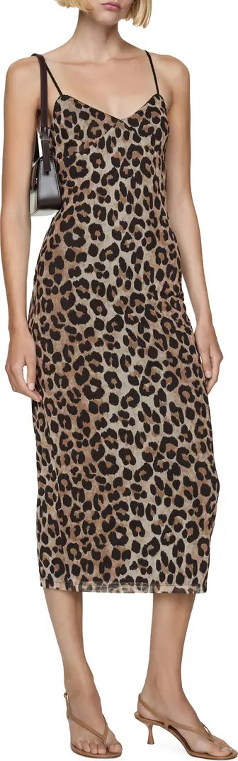 MANGO Animal Print Midi Slipdress | Nordstrom | Nordstrom