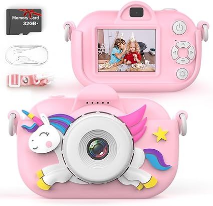 MKQ Kids Camera for Girls, 3-12 Year Old Girl Toys Christmas Birthday Gifts, 32MP HD Dual Lens To... | Amazon (US)