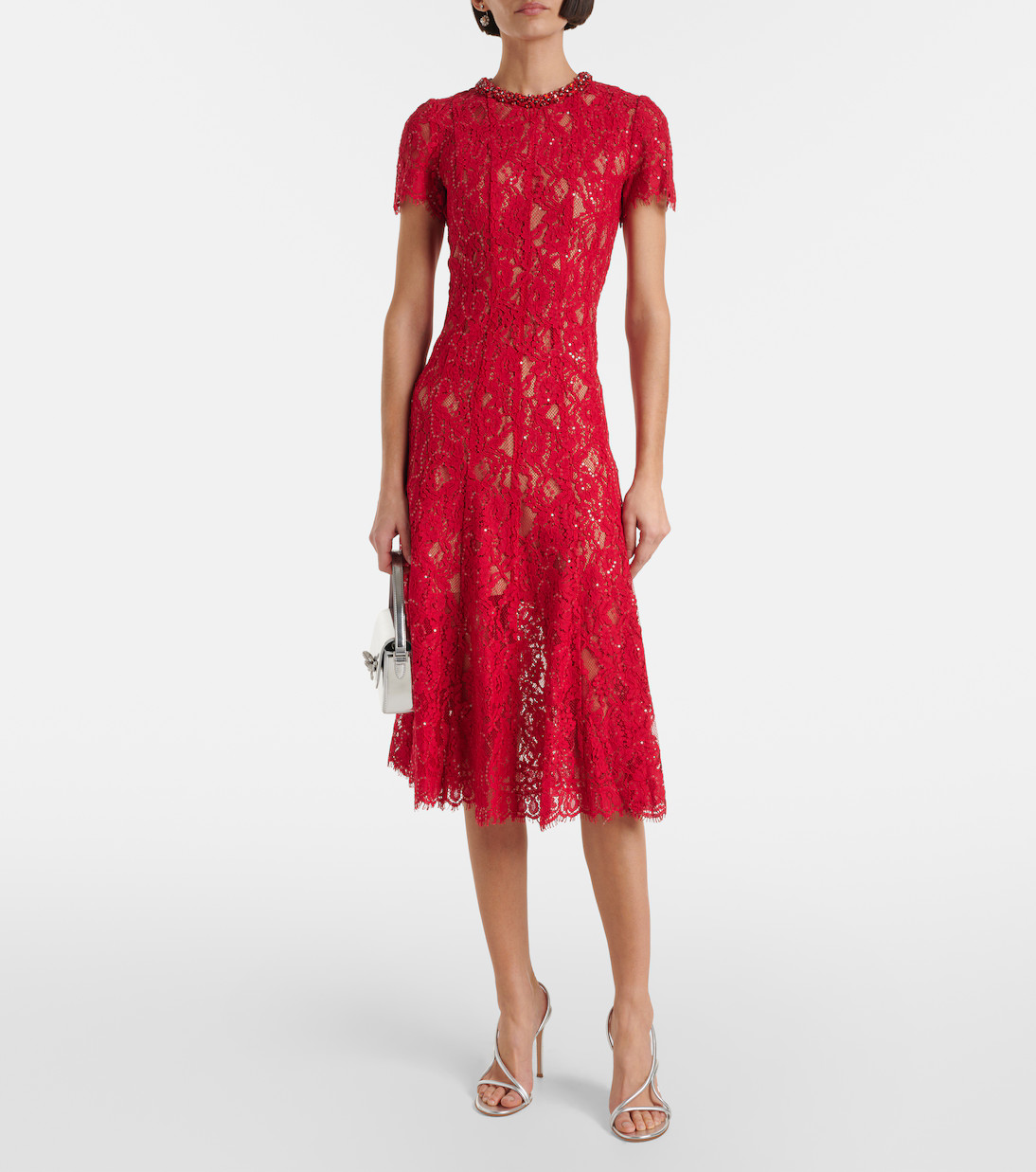 Embellished fishnet midi dress | Mytheresa (UK)