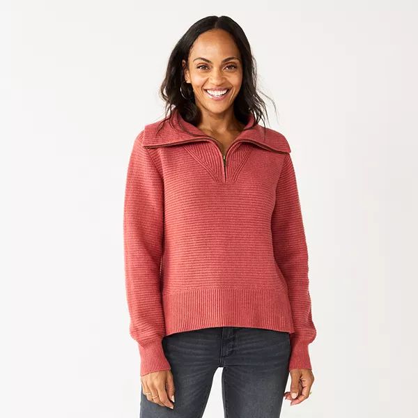 Women's Sonoma Goods For Life® Cozy Quarter-Zip Sweater | Kohl's