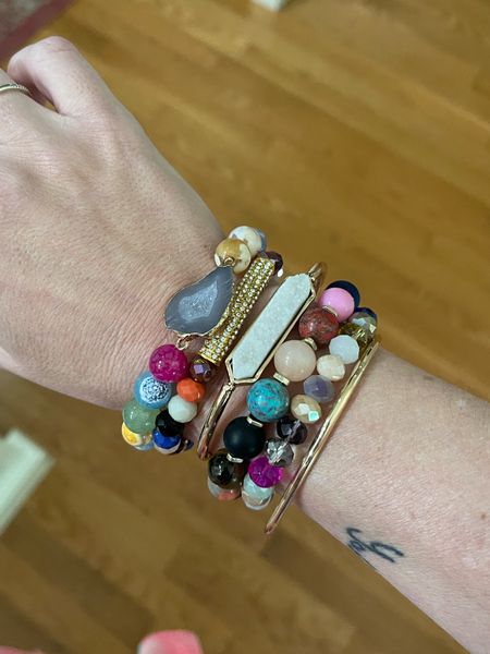 Colorful gemstone bracelet stack, natural stone bracelets 

#LTKFindsUnder100 #LTKGiftGuide #LTKFindsUnder50