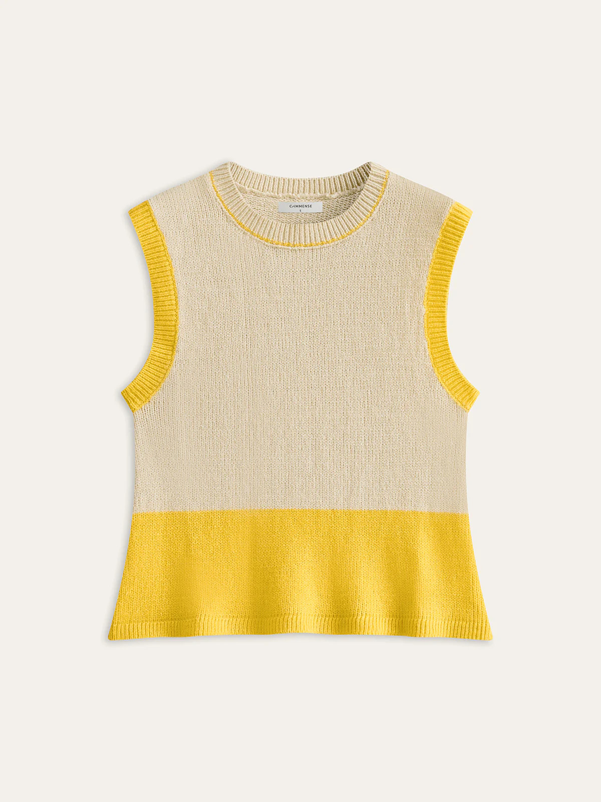 Knitted Colorblock Sweater Vest | Commense
