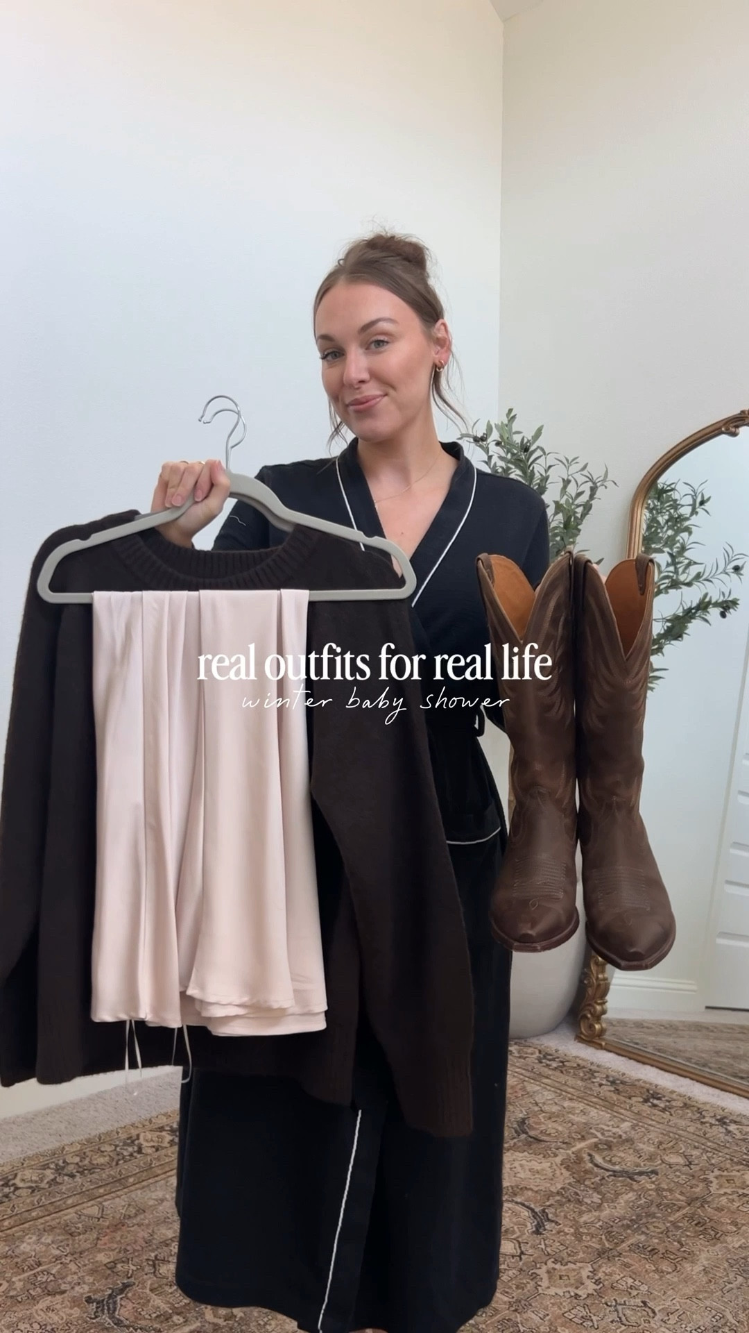 save for some easy & chic winter outfit inspo ❄️🫶🏼 wore this fit to a baby shower this past weekend, love a western boot & satin skirt combo 😮‍💨👏🏼 
.
.
.
#ootd #outfitideas #getdressedwithme #winteroutfits #tecovas 

#LTKSeasonal #LTKgrwm #LTKootd