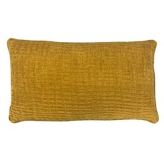 Rodeo Home Denver Decorative Soft Velvet Rectangular Lumbar Pillow (Mustard) | Bed Bath & Beyond