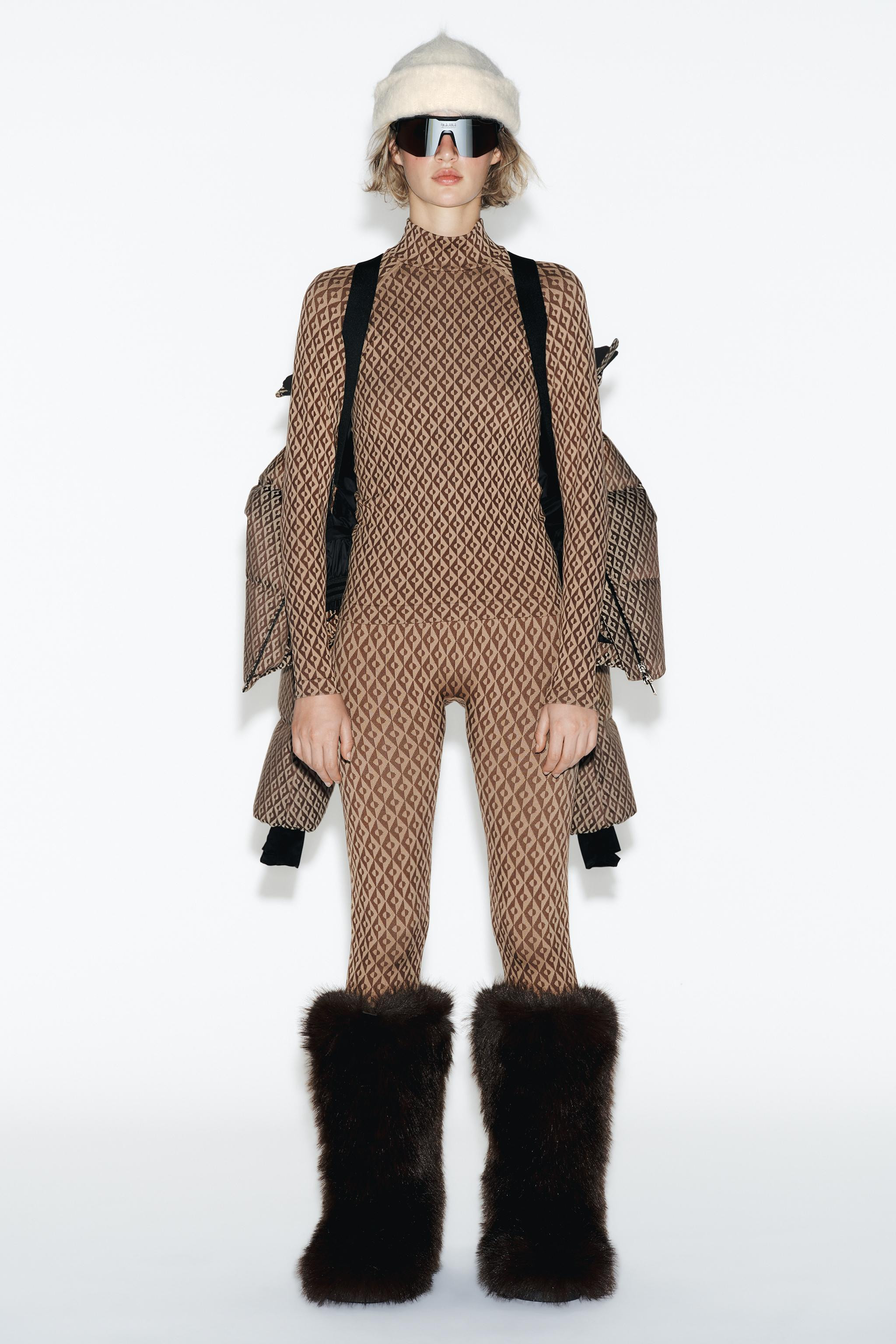 THERMAL JACQUARD SEAMLESS THERMOLITE® CORE SKI COLLECTION LEGGINGS | Zara US