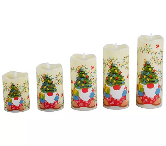 Make Your Selection: Temp-tations Seasonal Set of 5 Fiberoptic Candles | QVC