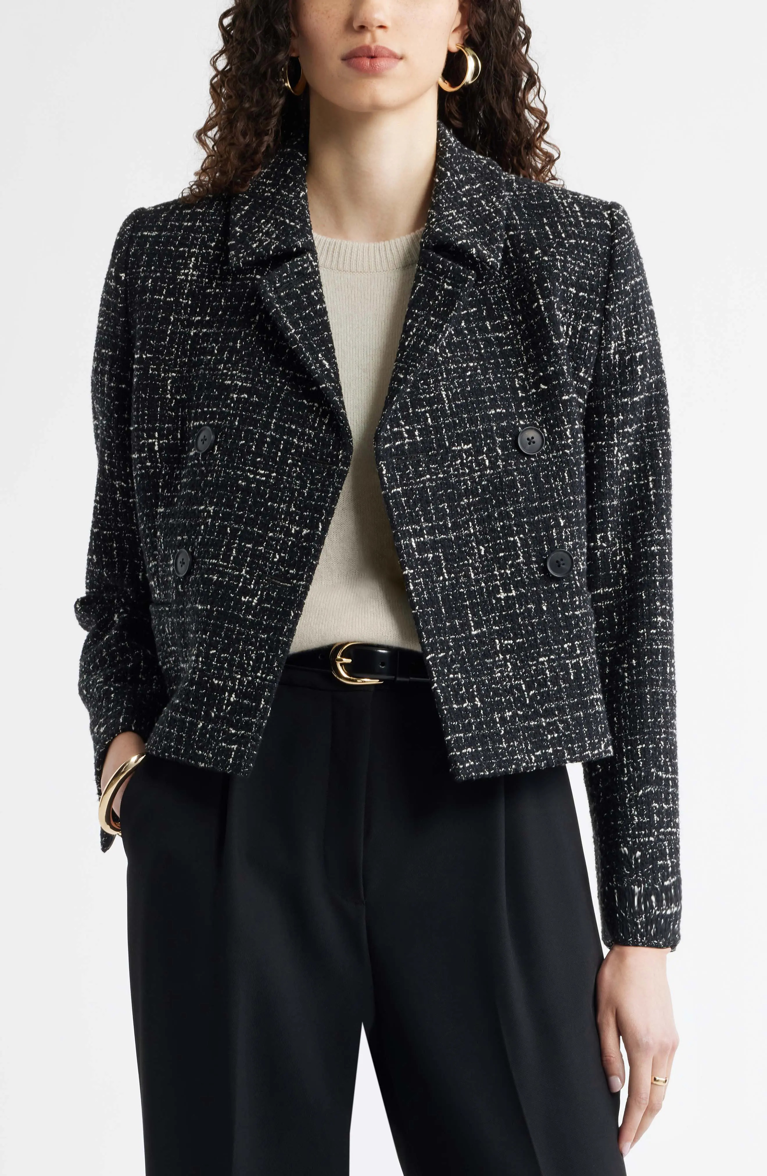 Textured Cropped Jacket (Women) | Nordstrom | Nordstrom