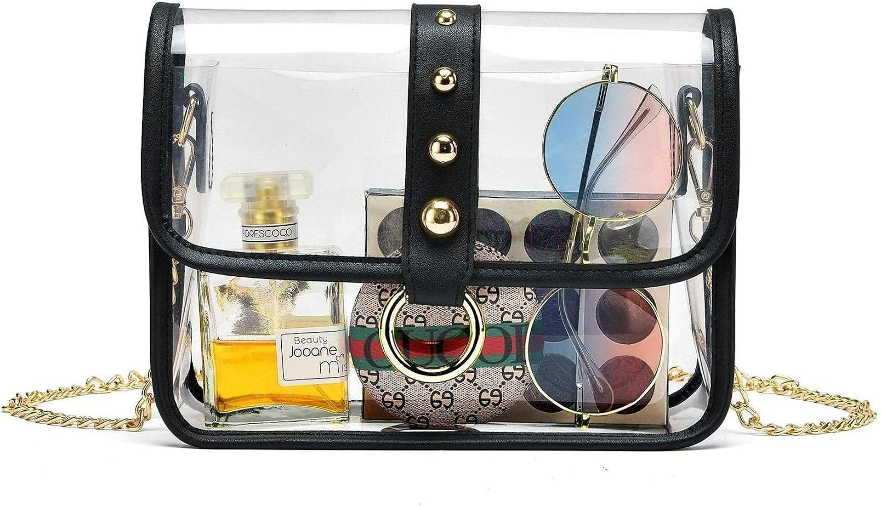 KUI WAN Clear Bag Stadium Approved,Clear Purse for Women Clear Crossbody Bag for Sport Event Conc... | Amazon (US)