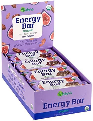 Maker's Kitchen Energy Bars – Only Fresh Organic Dried Figs, Medjool Dates & Almonds From Calif... | Amazon (US)