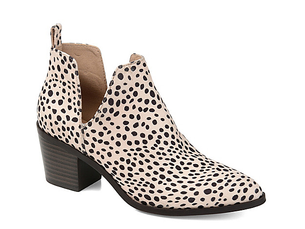 Journee Collection Lola Bootie - Women's - Beige/Black Cheetah Print | DSW