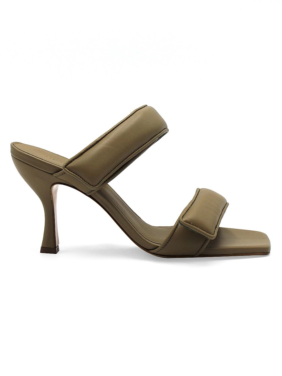 Women's Gia x Pernille Perni 03 Two-Strap Padded Leather Sandals - Cafe - Size 8 | Saks Fifth Avenue