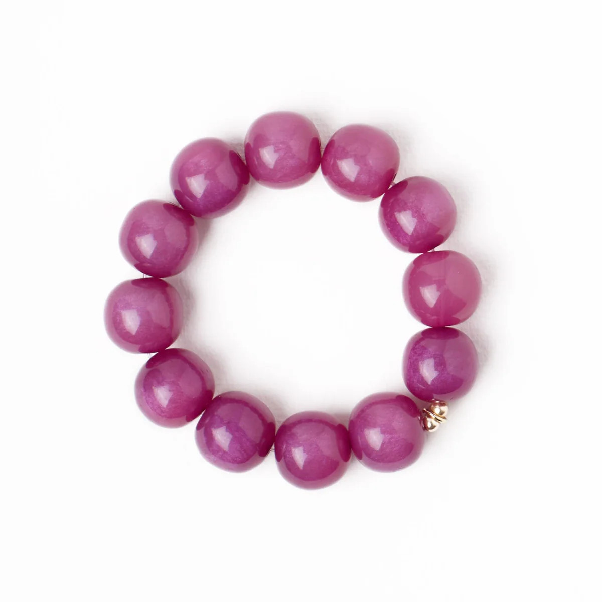 Cece Large Resin Bead Bracelet Purple | INK+ALLOY