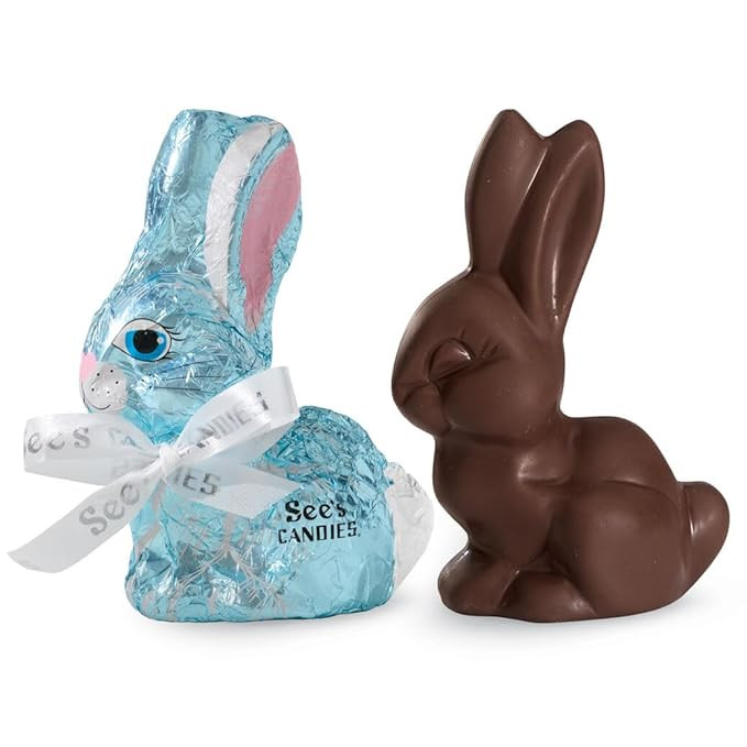 See's Candies 4.5 oz Easter Dark Chocolate Bunny | Amazon (US)