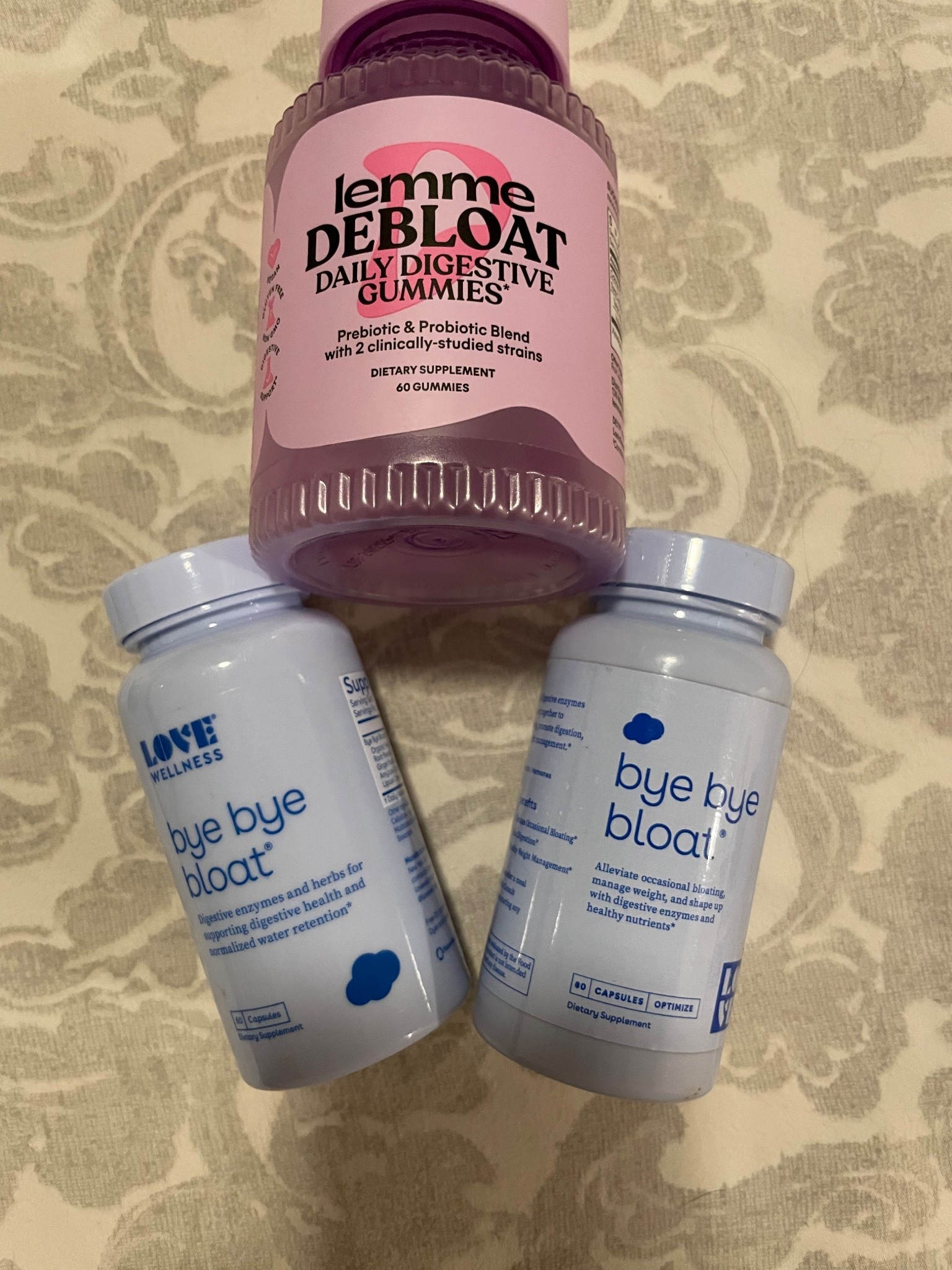 Part of my recent empties: Lemme Debloat & Bye-Bye Bloat. I’ve repurchased both and still use them interchangeably depending on what I need! Lemme works quicker (and tastes better, IMO), but Bye-Bye Bloat gives longer-lasting relief. Love having both on hand for those bloated days. #empties #debloat #wellnessfavorites #ltkwellness

#LTKBeauty #LTKFindsUnder100 #LTKFindsUnder50