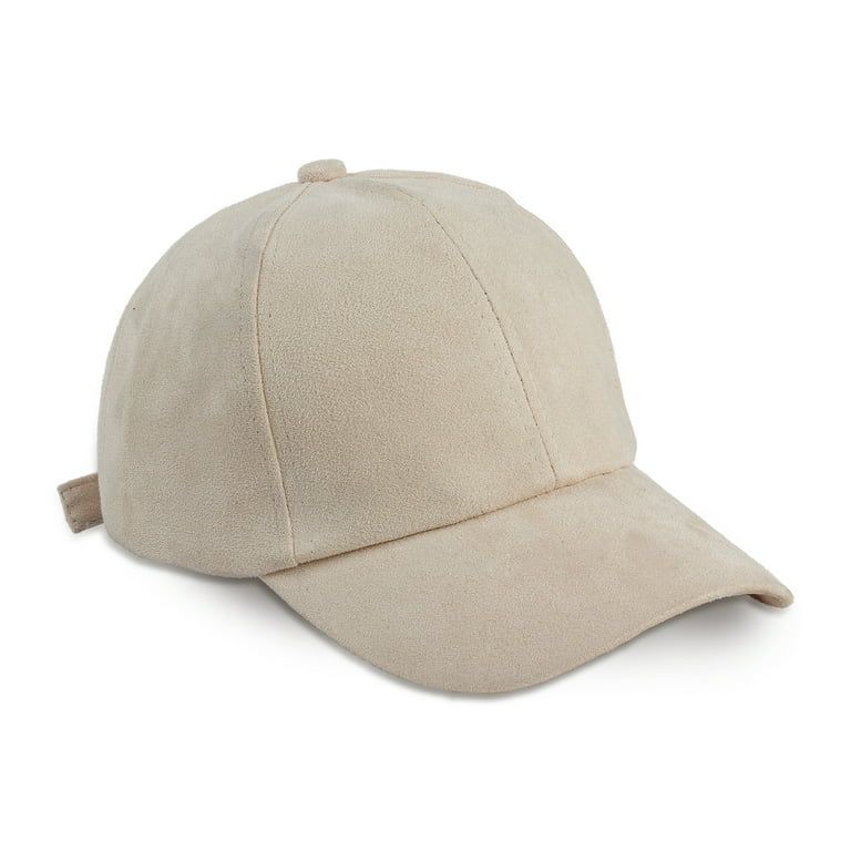 SOLID IVORY SUEDE BASEBALL CAP HAT | Walmart (US)