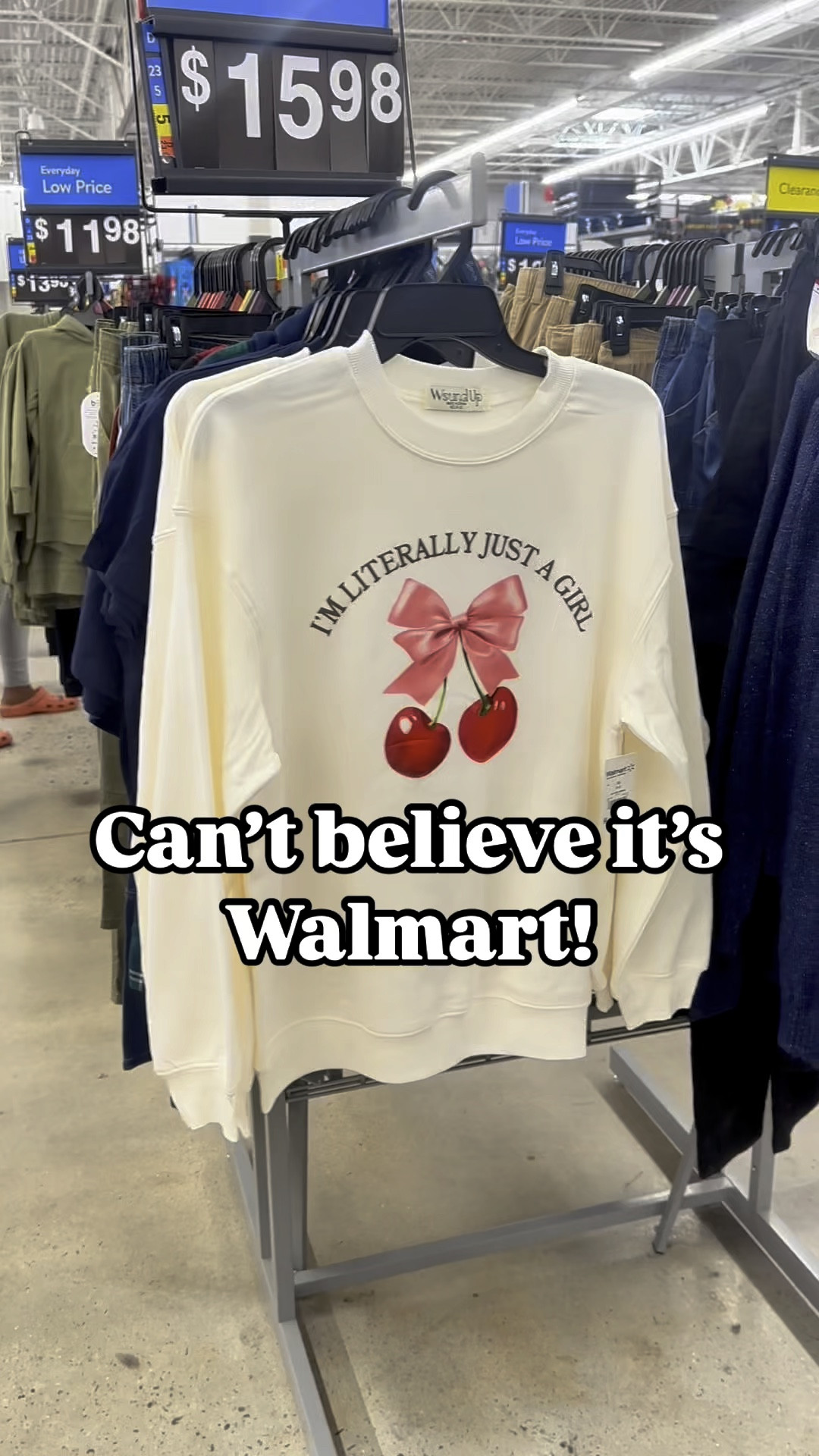 🍒🎀 LITERALLY just a girl 🎀🍒

The cutest graphic sweater from @walmart for $10!!! 