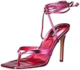 NINE WEST Women's TERRIE3 Heeled Sandal, Dark Pink, 8.5 | Amazon (US)
