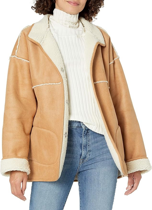 The Drop Women's @spreadfashion Reversible Sherpa Jacket | Amazon (US)