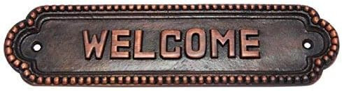 Adonai Hardware Medium Welcome Brass Door Sign | Amazon (US)