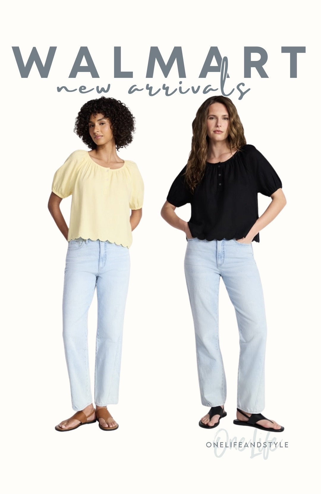 Walmart new arrival - linen scalloped top  

#LTKSeasonal