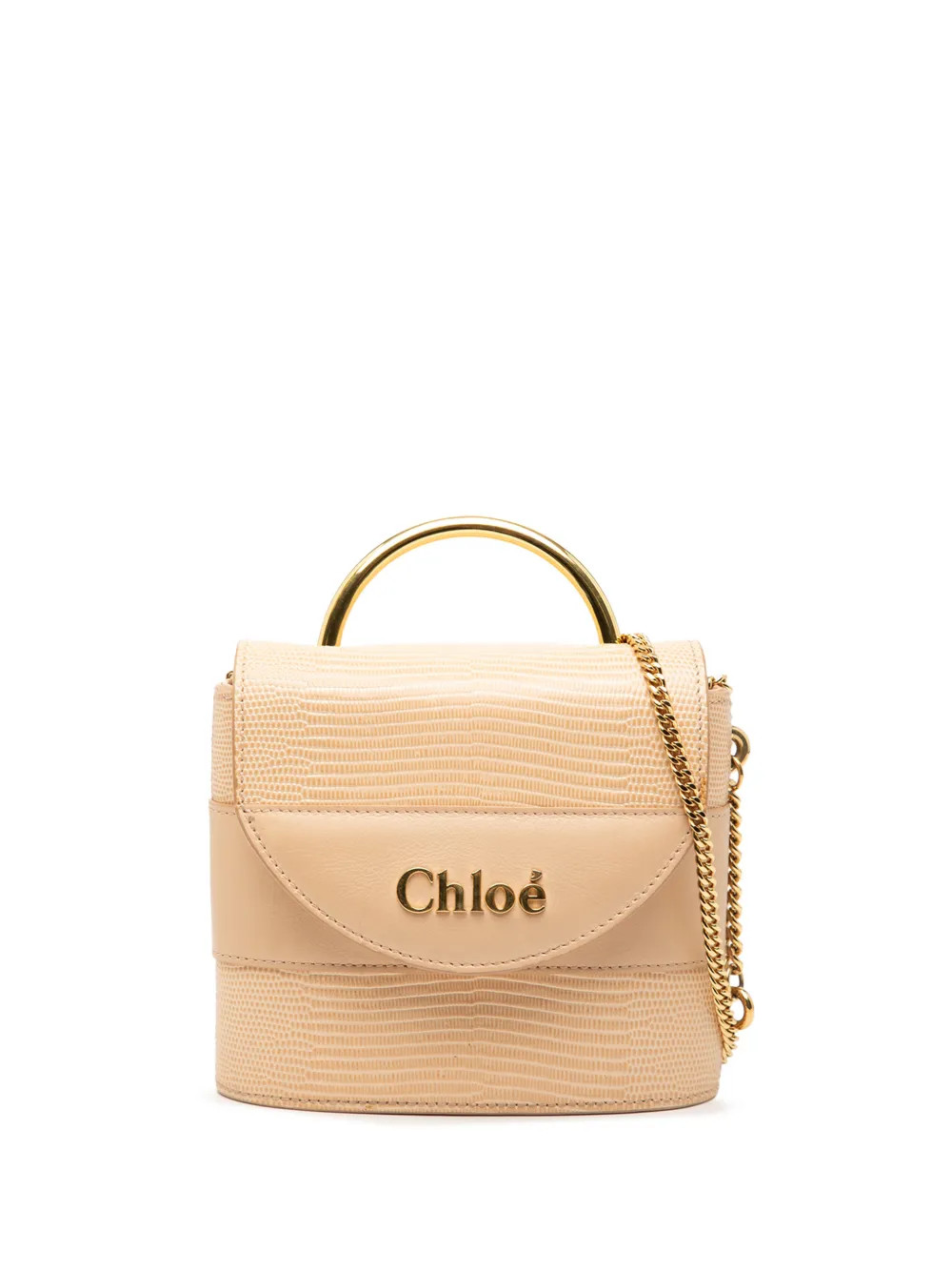2020 Lizard Embossed Leather Aby Lock satchel | Farfetch Global