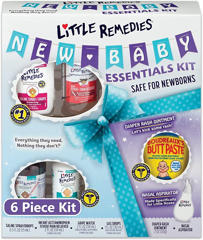 Little Remedies New Baby Essentials Kit, 6 Piece Kit for Baby's Nose and Tummy | Amazon (US)