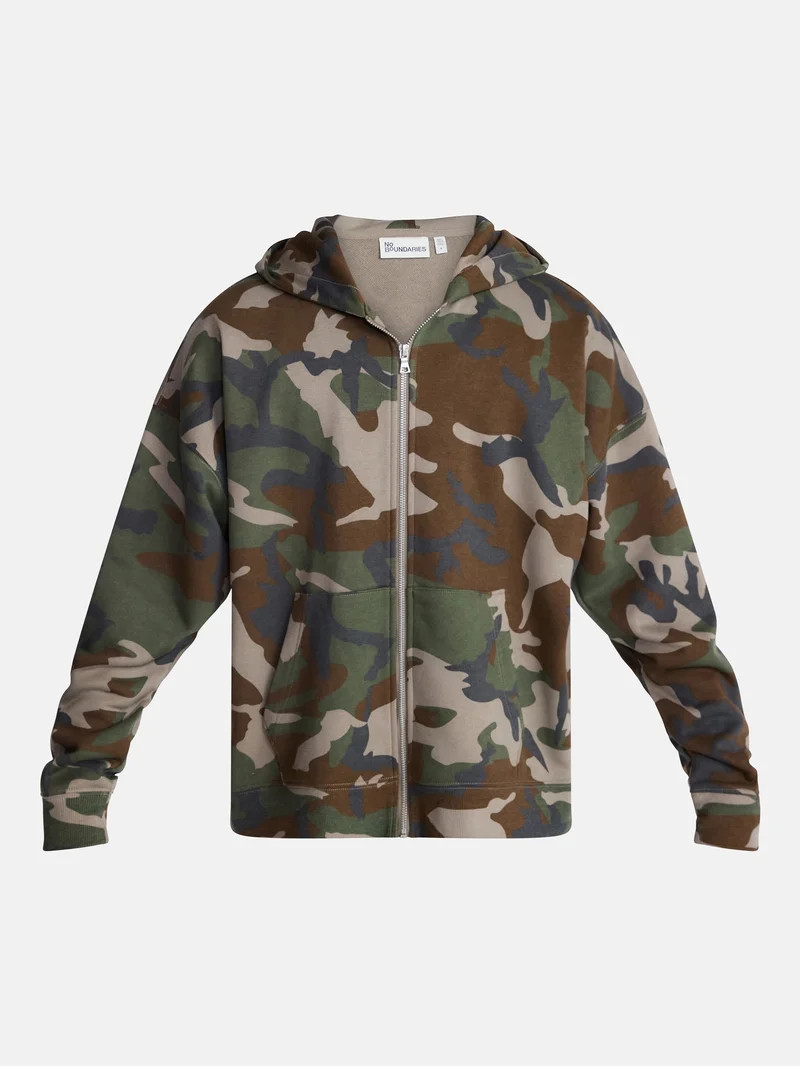 No Boundaries Zip Hoodie with Long Sleeves, Men's XS-4XLT | Walmart (US)
