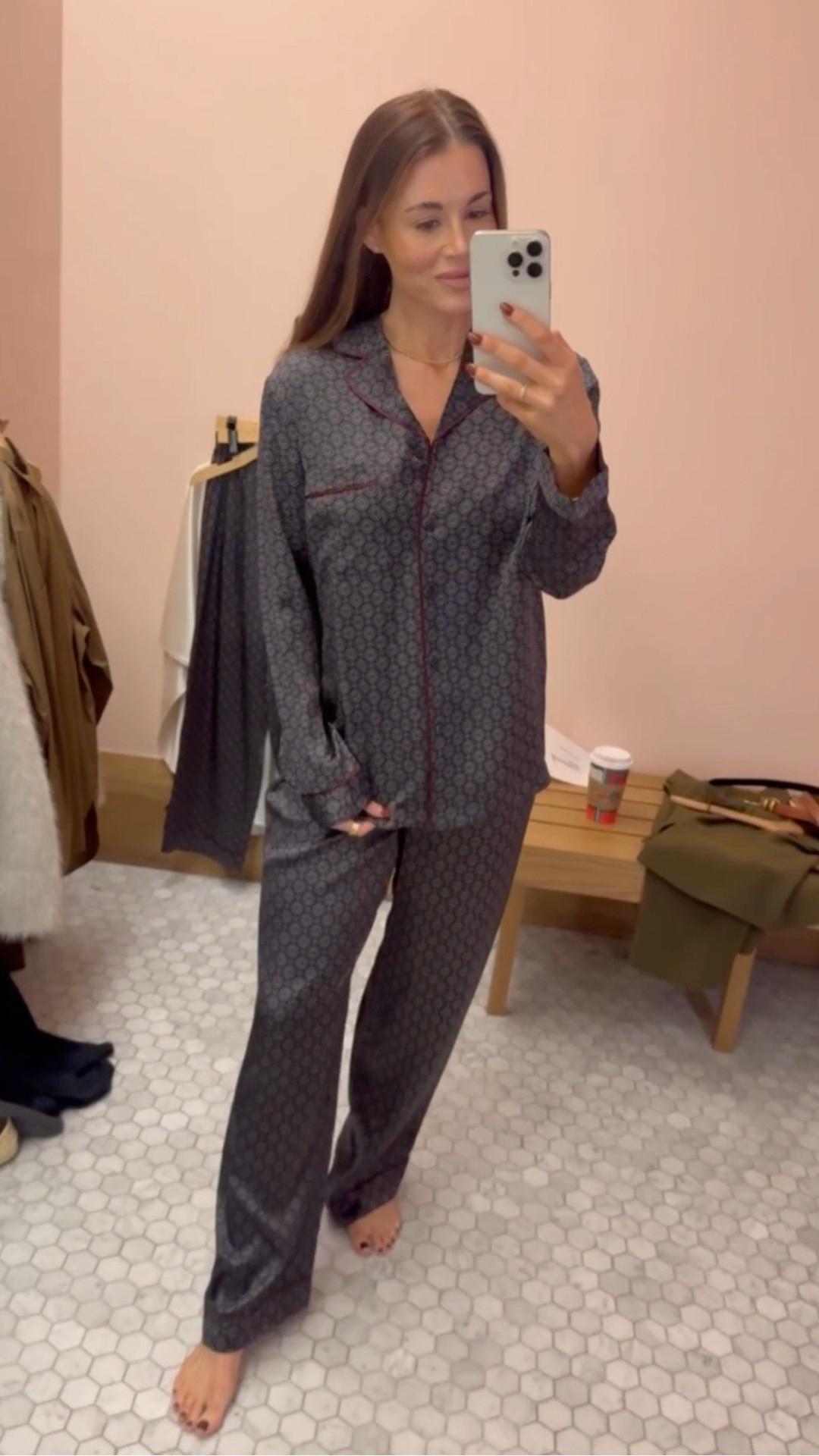 How cute are the silk pajamas from Aritzia! I love! Wearing medium 

Silk pajama set
Matching set
Aritzia 
Nighttime routine
Sleep set
Silk pjs
Sleepwear

#LTKselfcare #LTKHoliday #LTKGiftGuide
