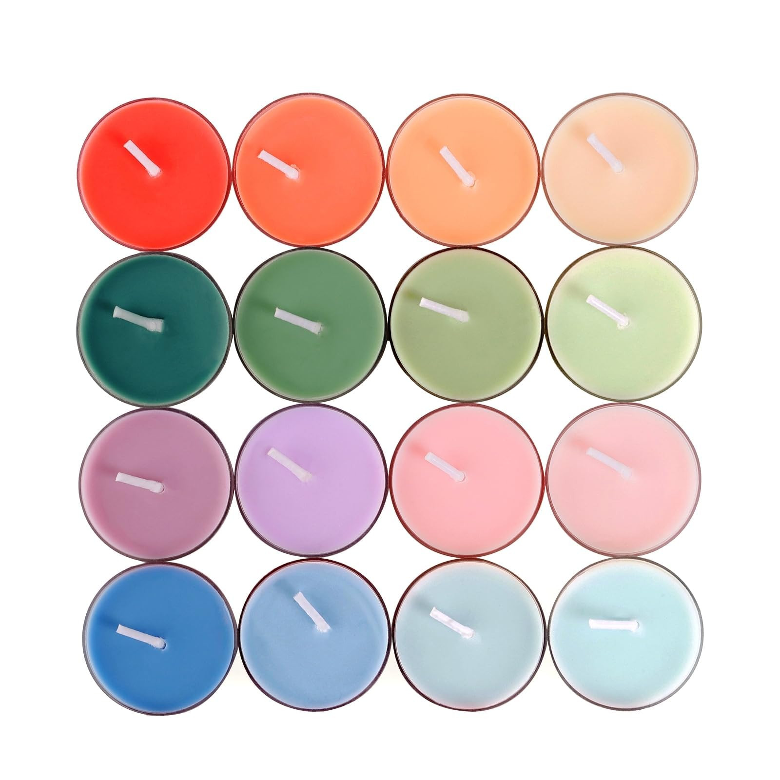 16 Colors Colored Scented Tealight Candles - Natural Soy Wax Candles with Essential Oils, Home De... | Amazon (US)