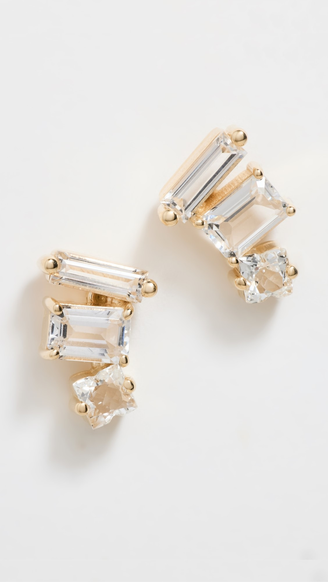 Triple Mixed Shaped White Topaz Earrings | Shopbop